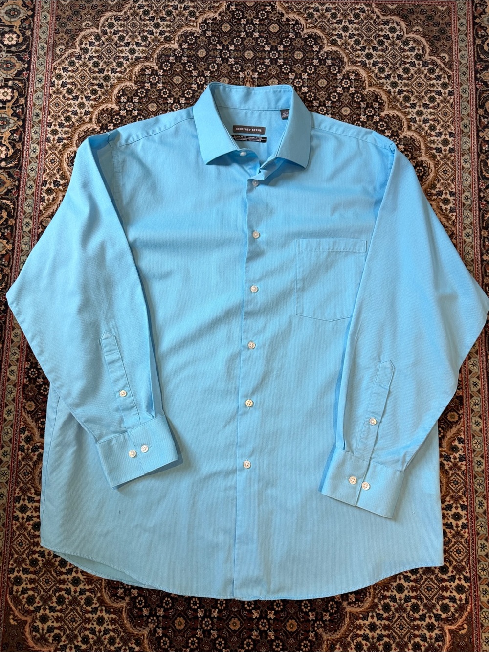 Worn once. Geoffrey Beene Light Blue Men’s Dress Shirt